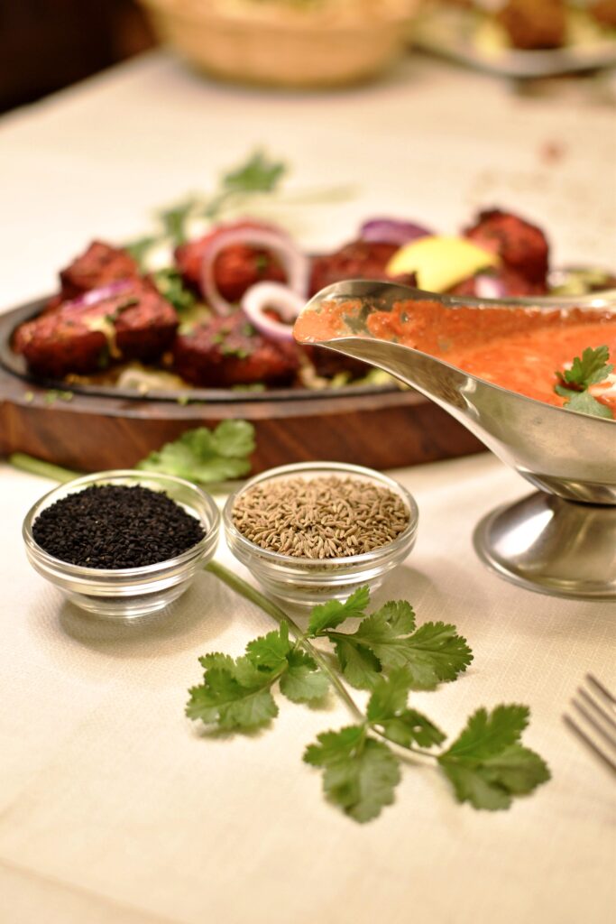 North Indian dishes prepared at Bajwa's Indien Palace, Lörrach